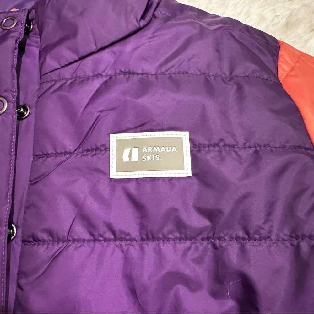 Women's Purple and Pink Ski Jacket - Picture 6 of 12